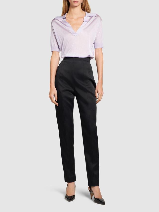 Lenn Bonded Crepe Pants In Black Product Image