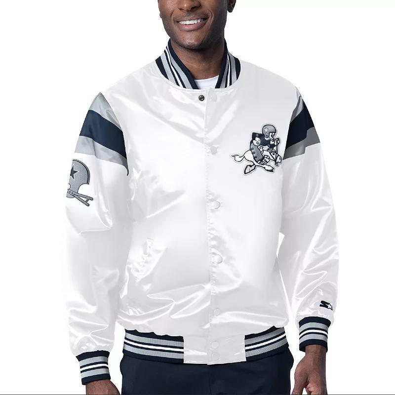 Mens Starter Dallas Cowboys Satin Varsity Full-Snap Jacket Product Image