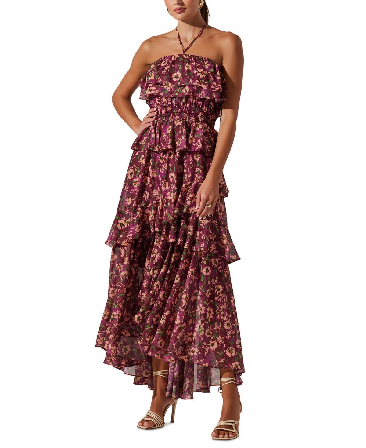 Astr the Label Womens Elena Floral Ruffle-Trim Dress Product Image