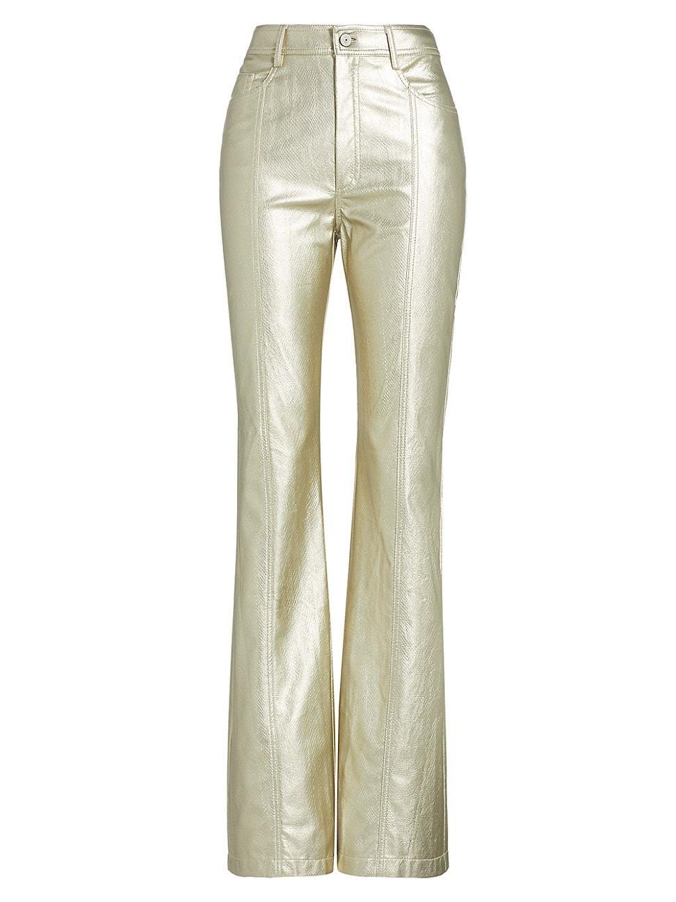 Womens Shailene Snake Metallic Flare Pants product image