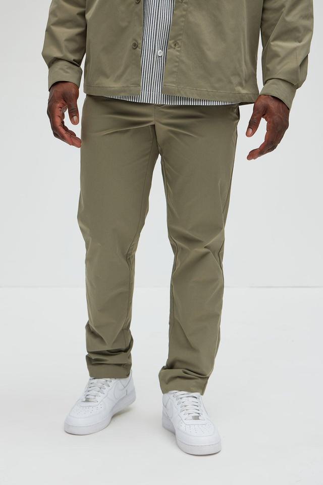 Ansel Hybrid Slim Commuter Pants - Olive Product Image