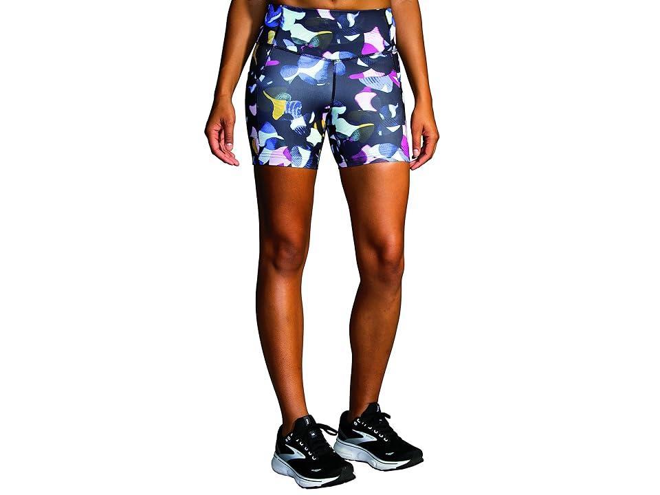 Brooks Method 5 Short Tights (Fast Floral Print) Women's Shorts Product Image