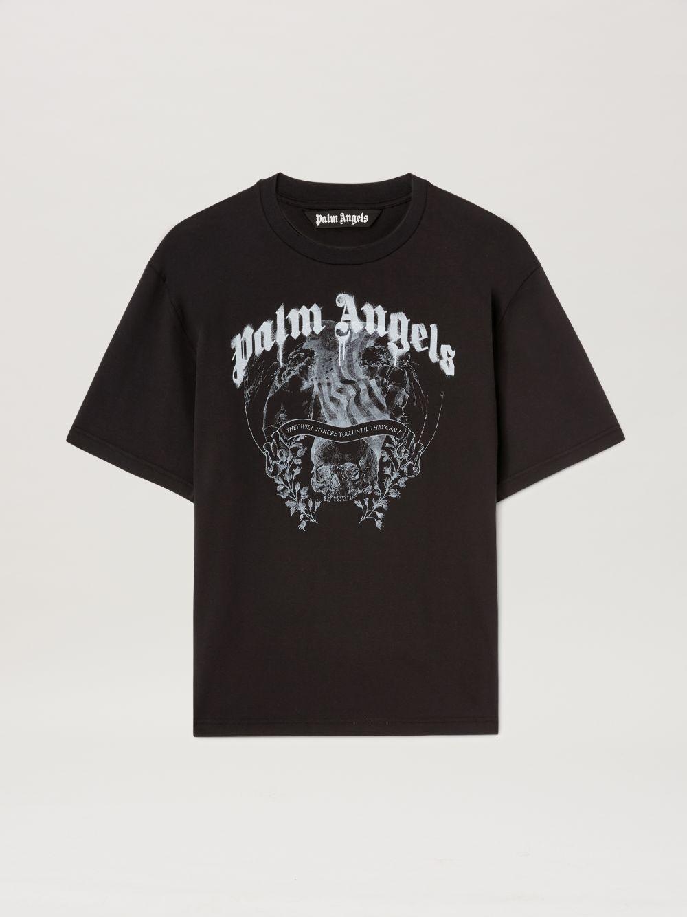 STATEMENT PENCIL T-Shirt in black  - Palm Angels® Official  Product Image