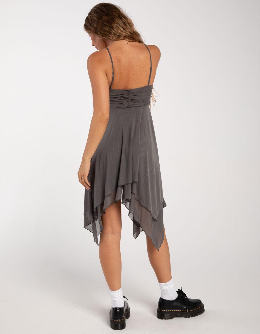 RSQ Womens Hanky Hem Mesh Slip Dress Product Image