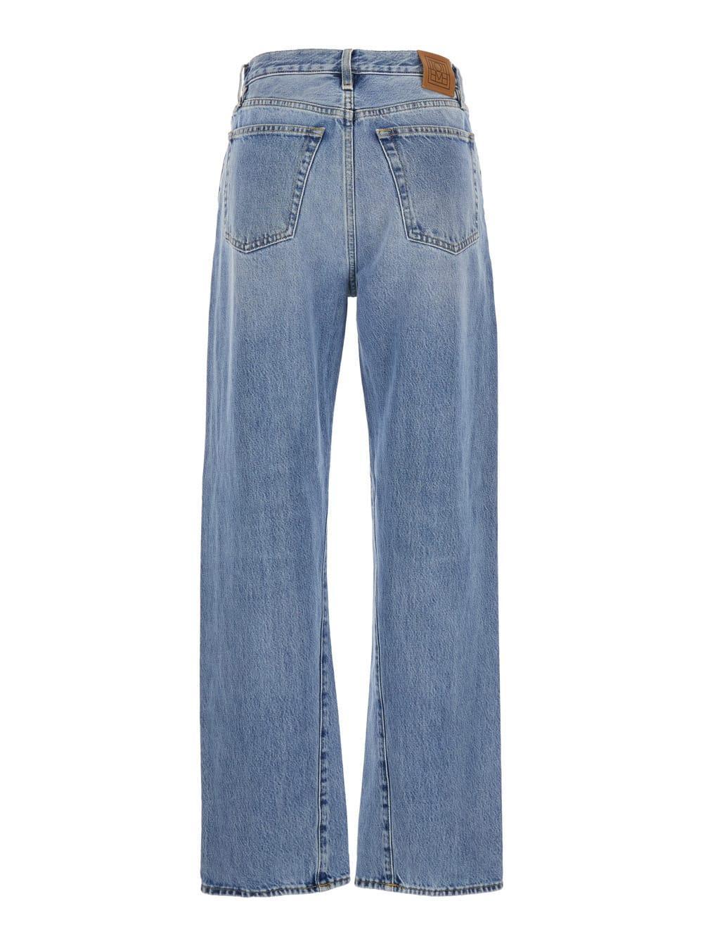 TOTÊME Twisted Seam Denim Full Length 32 In Blue Product Image