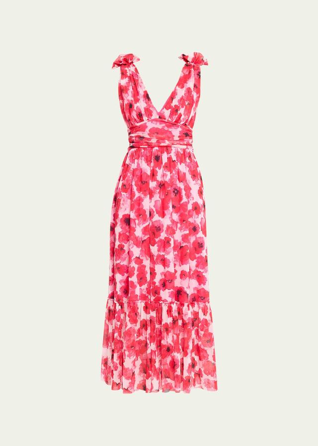 Katrina Ruched Floral-Print Maxi Dress Product Image