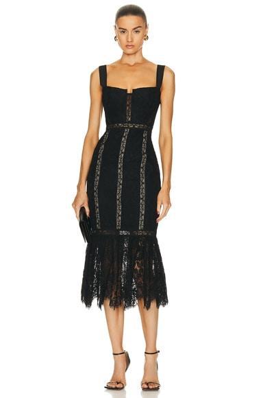 Cord Lace Midi Dress Product Image