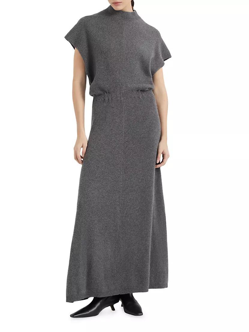 Cashmere English Rib Diagonal Knit Dress Product Image