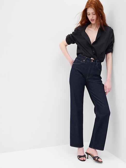 High Rise Organic Cotton 90s Loose Jeans with Washwell Product Image