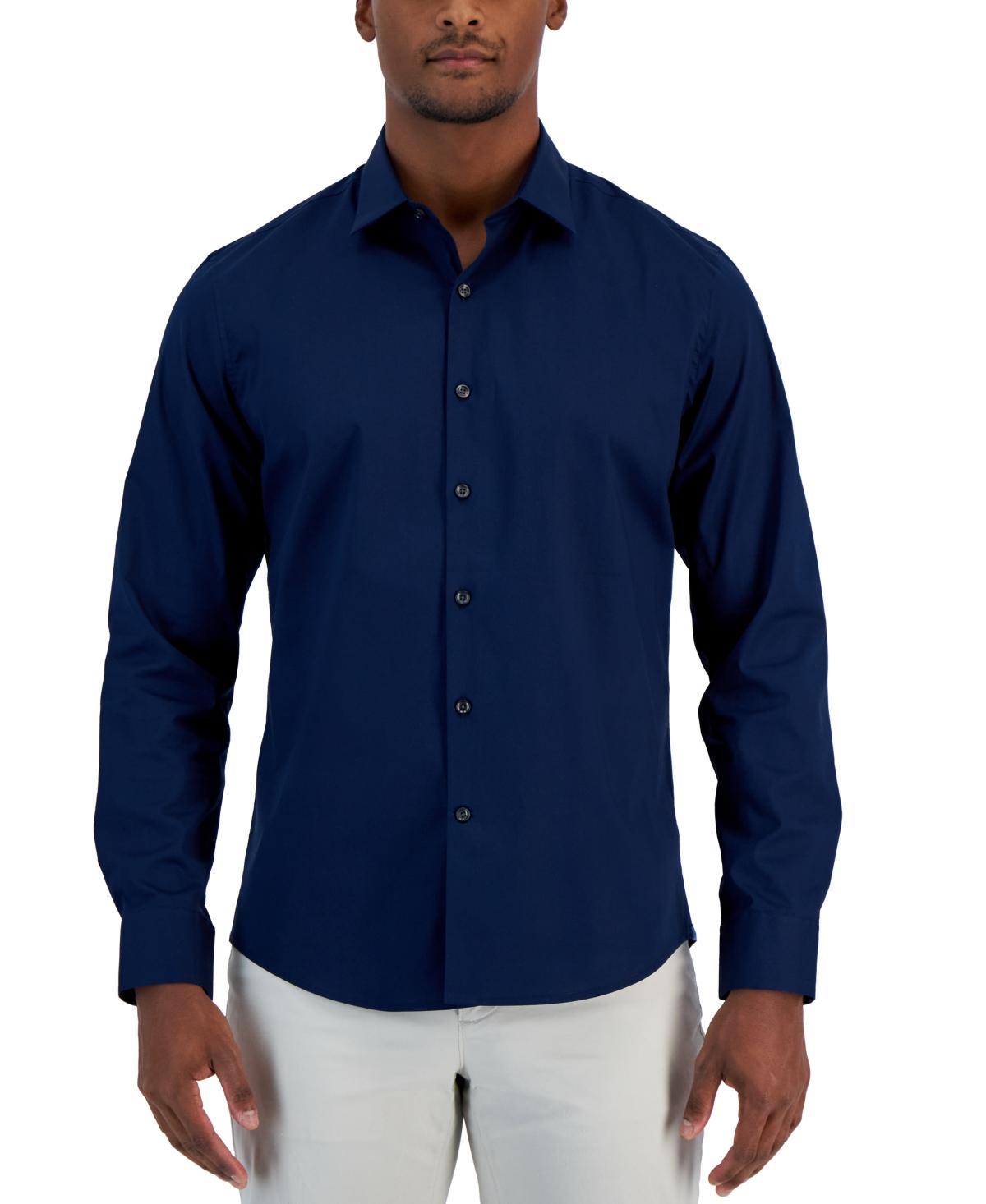 Alfani Mens Modern Classic-Fit Stretch Solid Button-Down Shirt, Created for Macys Product Image