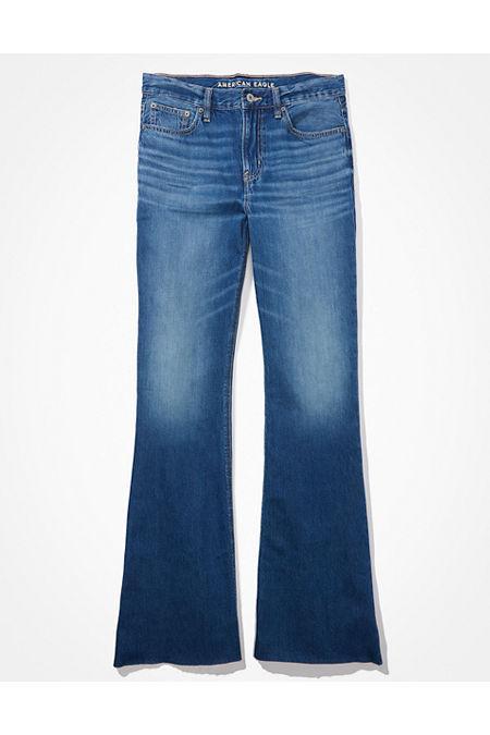 AE Dreamy Drape Low-Rise Baggy Flare Jean Women's 2 Long Product Image