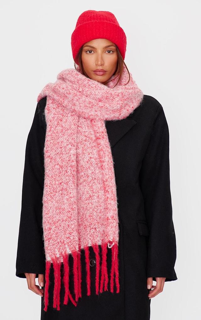 Red Marl Tassel Blanket Scarf Product Image