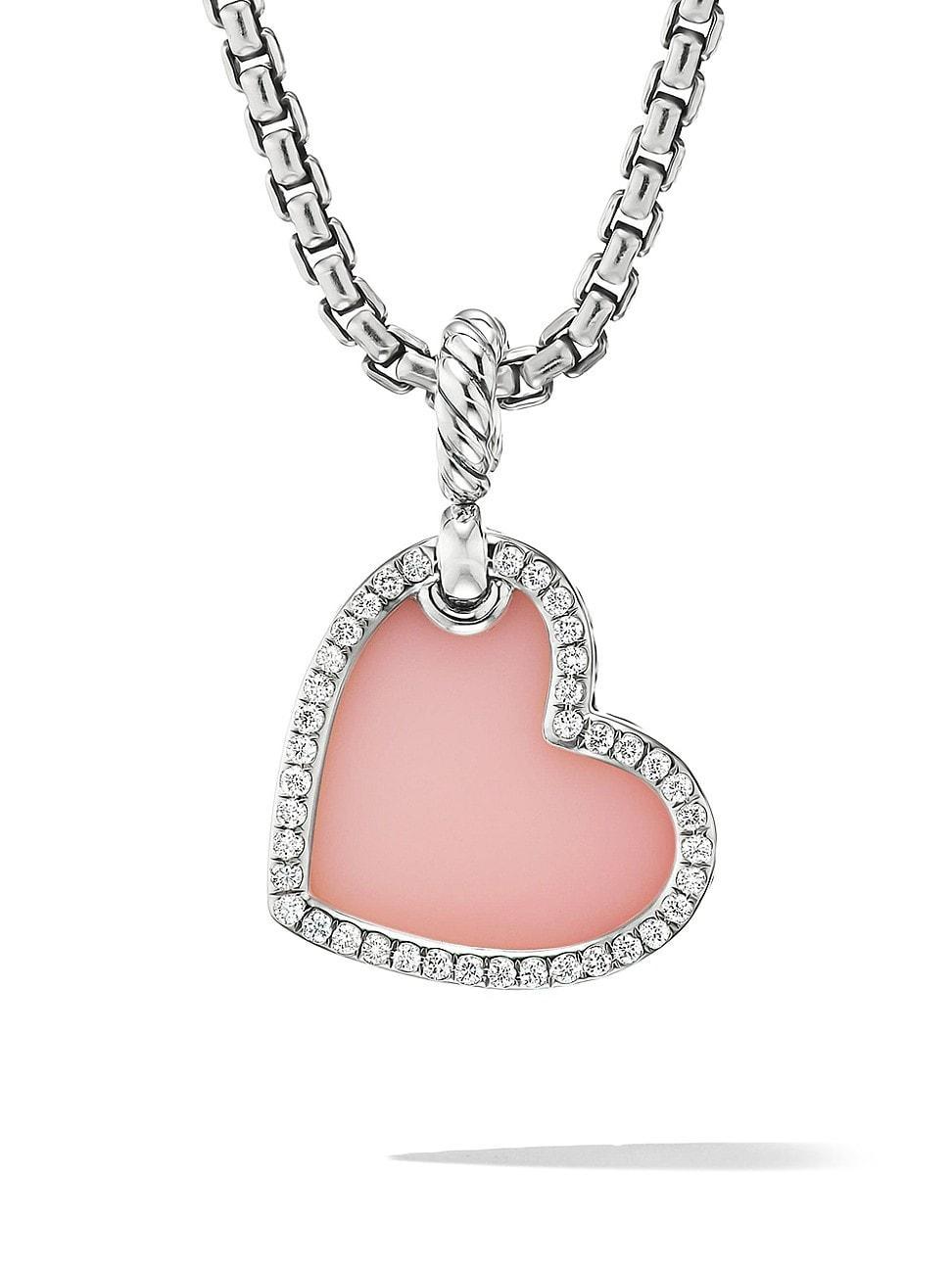 Womens Heart Amulet With Gemstone & Pav Diamonds Product Image