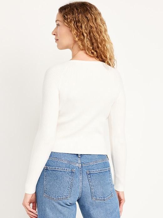 SoSoft Lite Ribbed Crop Cardigan Product Image