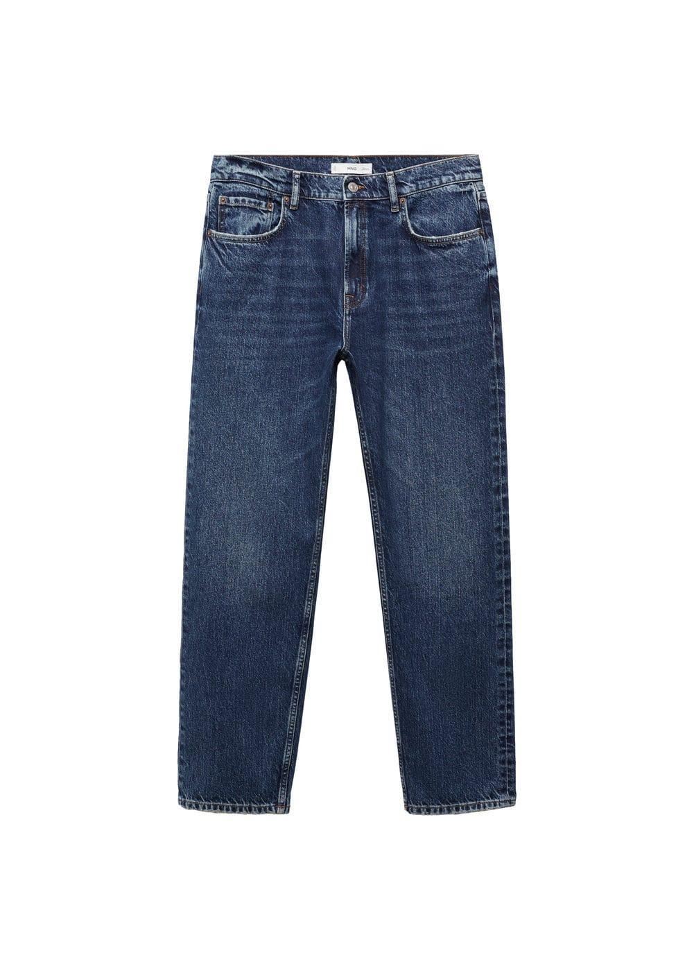 MANGO MAN - Regular fit dark wash jeans dark blueMen Product Image