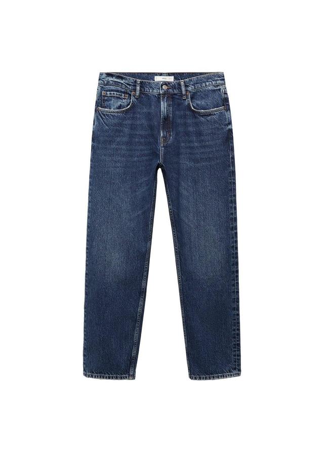 MANGO MAN - Regular fit dark wash jeans dark blueMen Product Image