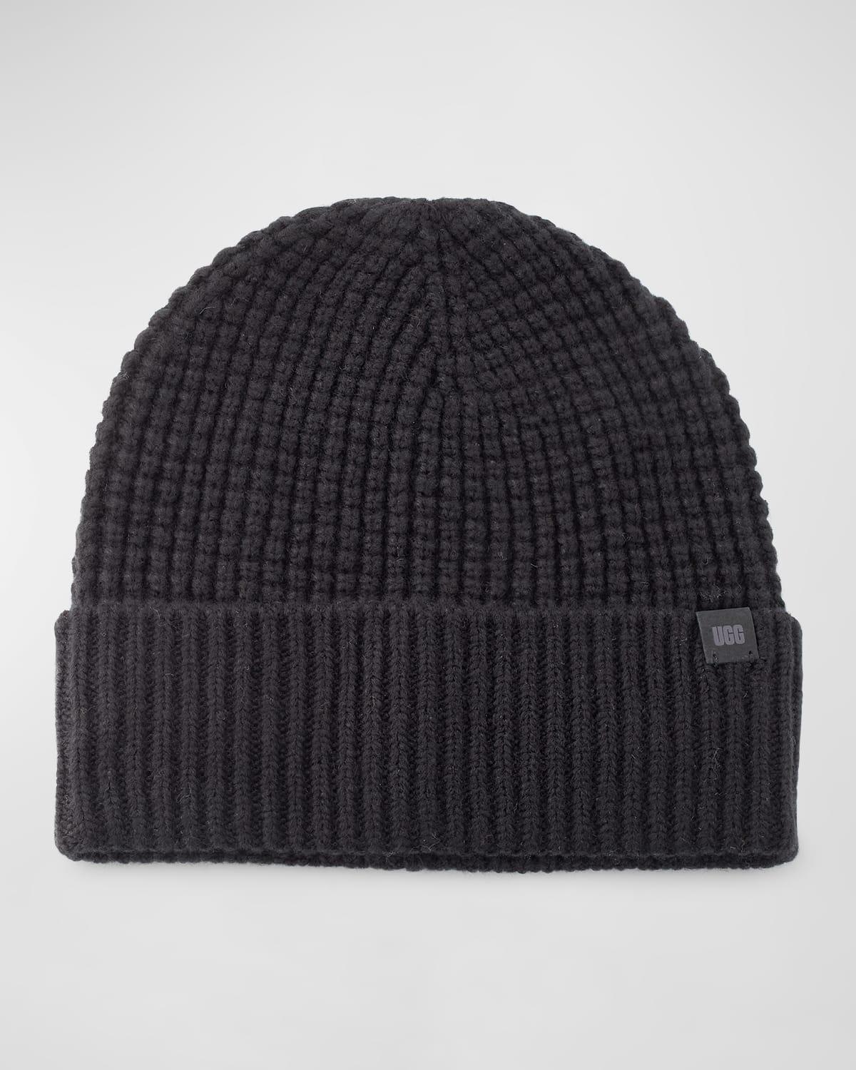 Mens Waffle Cuff Beanie Hat Product Image