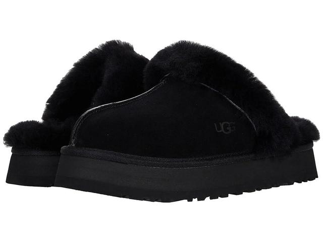 UGG Disquette Suede Fur Platform Slippers Product Image