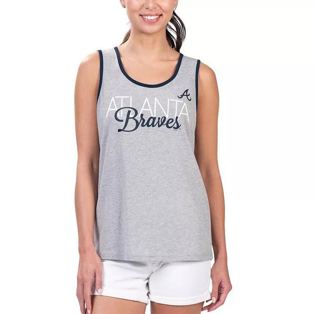 Womens G-III 4Her by Carl Banks Gray Atlanta Braves Fastest Lap Tank Top Product Image