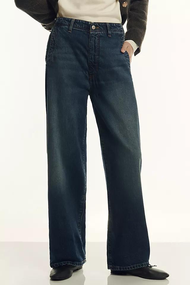 The Lonnie Cuffed High-Rise Crop Jeans by Pilcro Product Image