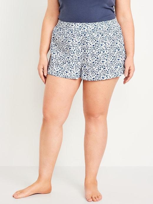 High-Waisted Poplin Pajama Short Product Image