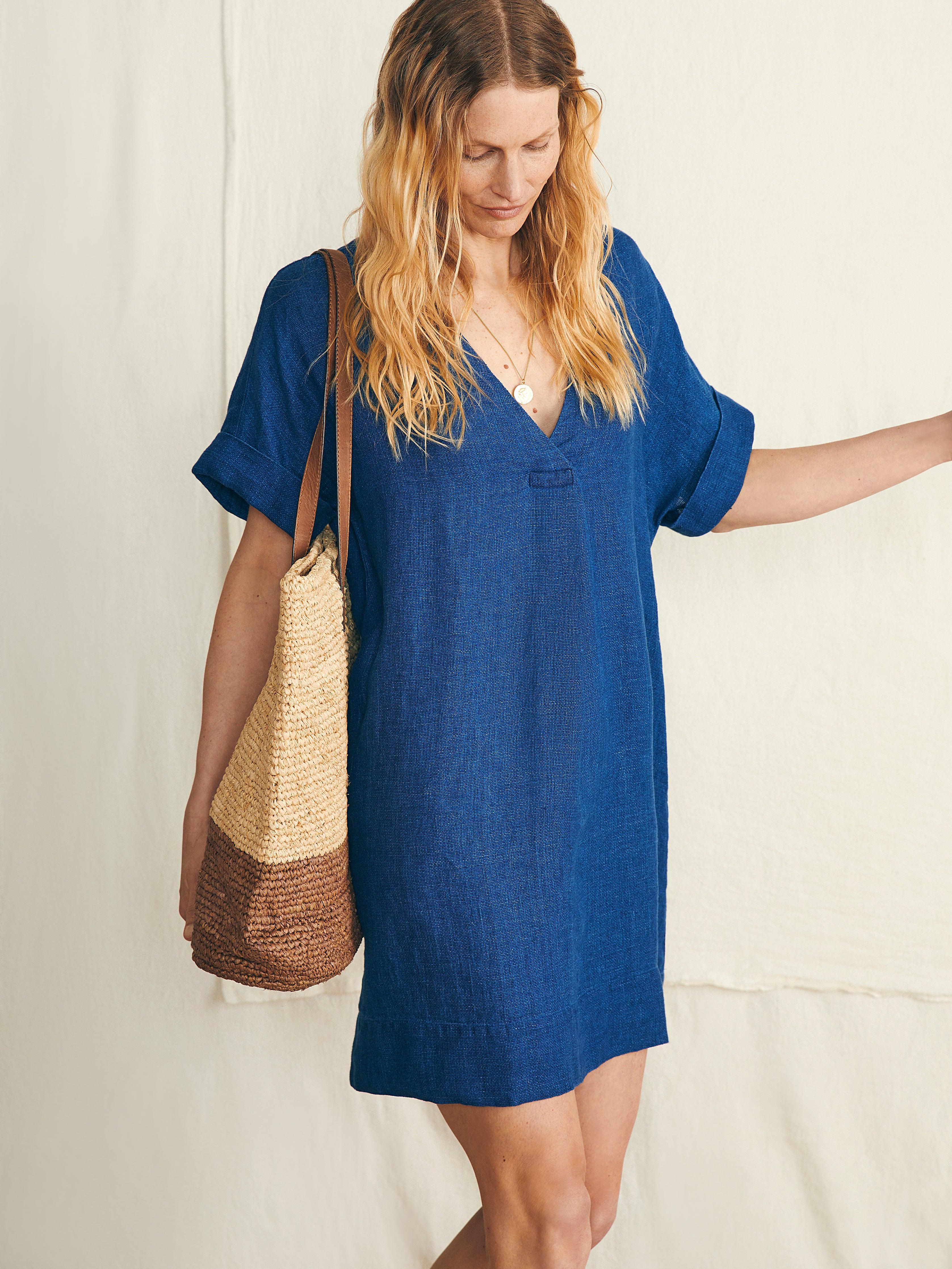 Sanibel Basketweave Dress - Indigo Female Product Image