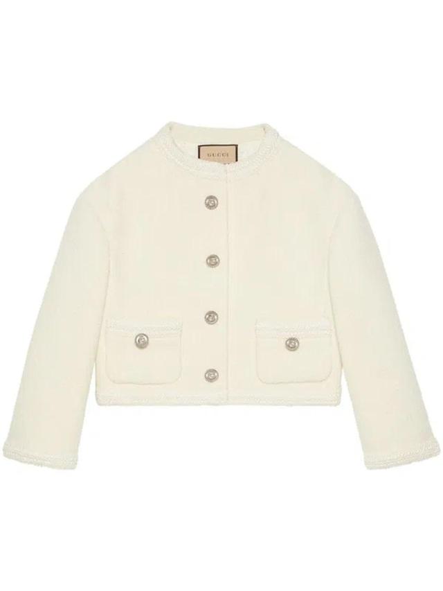 Tweed Jacket In White Product Image