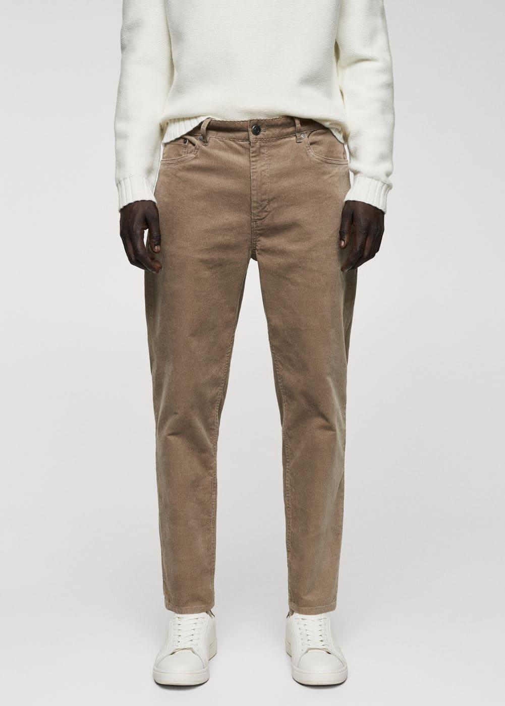 MANGO MAN - Micro-corduroy slim-fit pants beigeMen Product Image