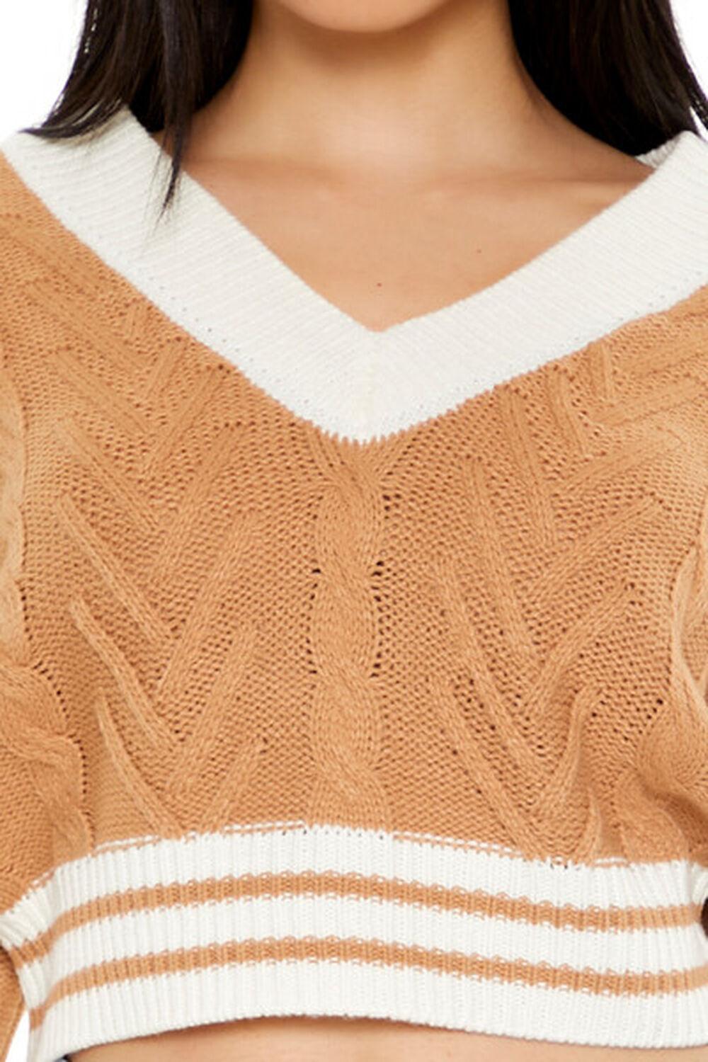 Cropped Cable Knit Sweater | Forever 21 Product Image