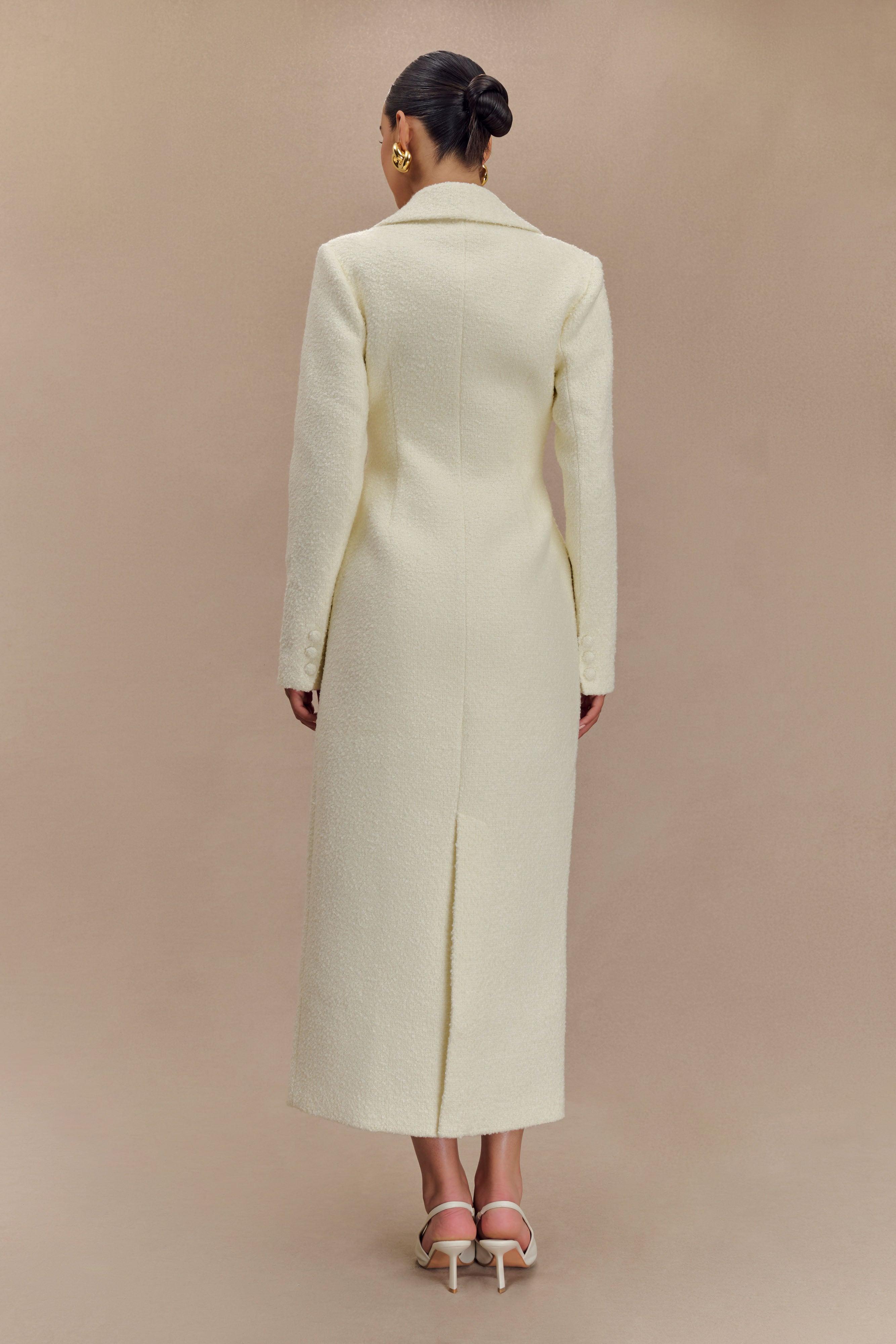 Carver Boucle Coat - Ivory Product Image