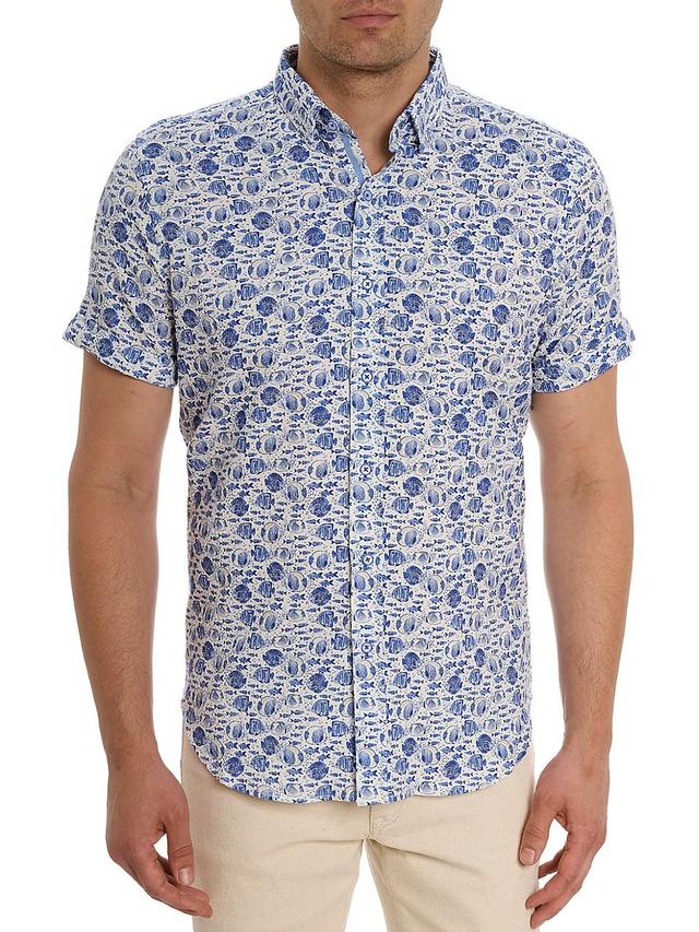 Mens Fenwick Cotton Short-Sleeve Shirt Product Image