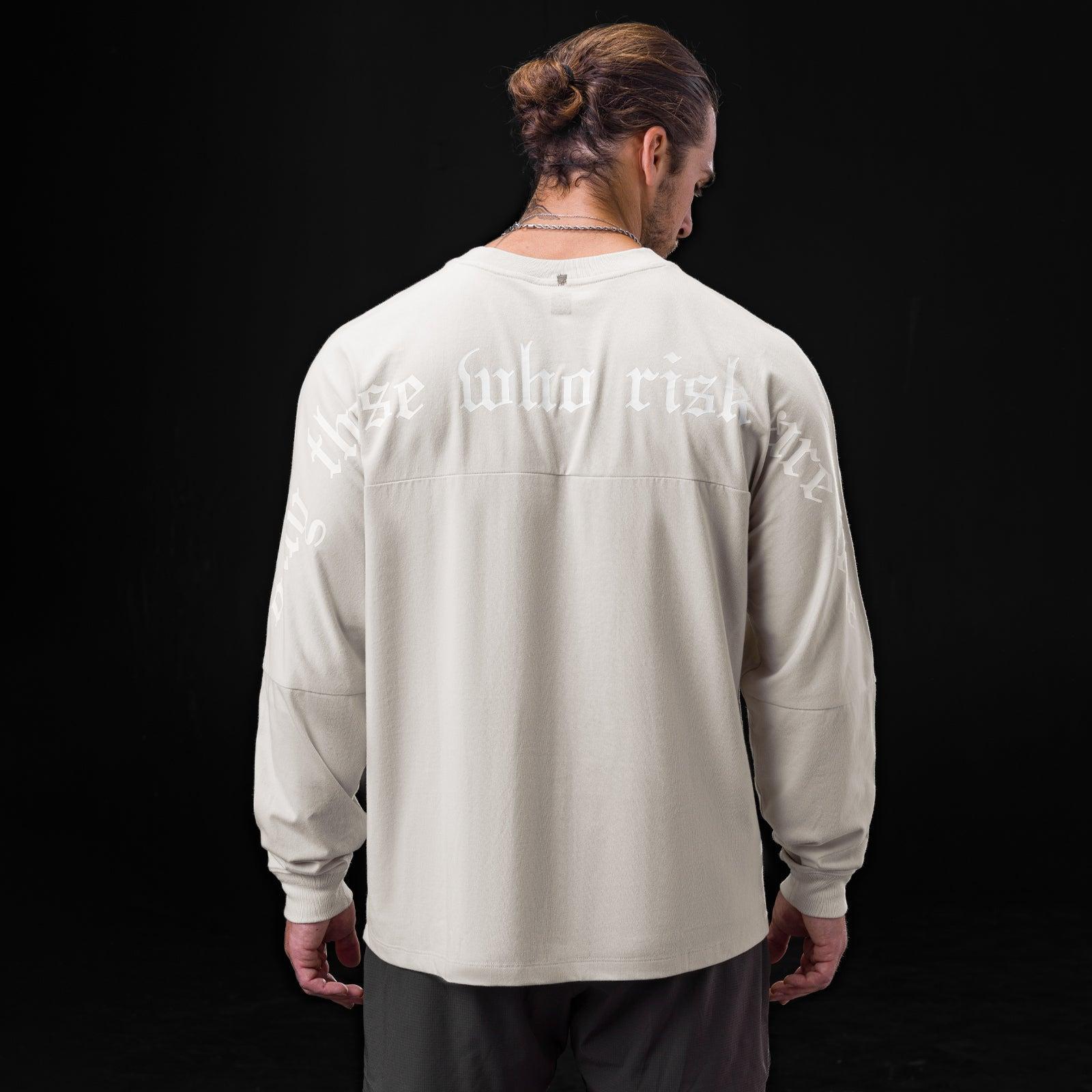 0851. Tech Essential™ Relaxed Long Sleeve  -  Stone/White "OTWR" Product Image