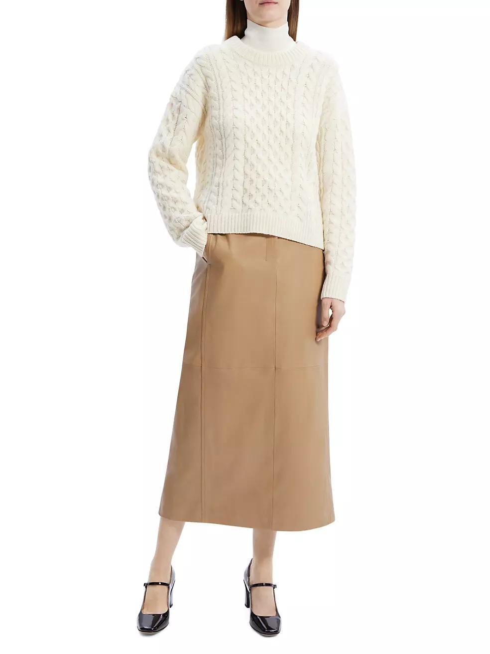 Aran Wool-Cashmere Cable-Knit Sweater Product Image