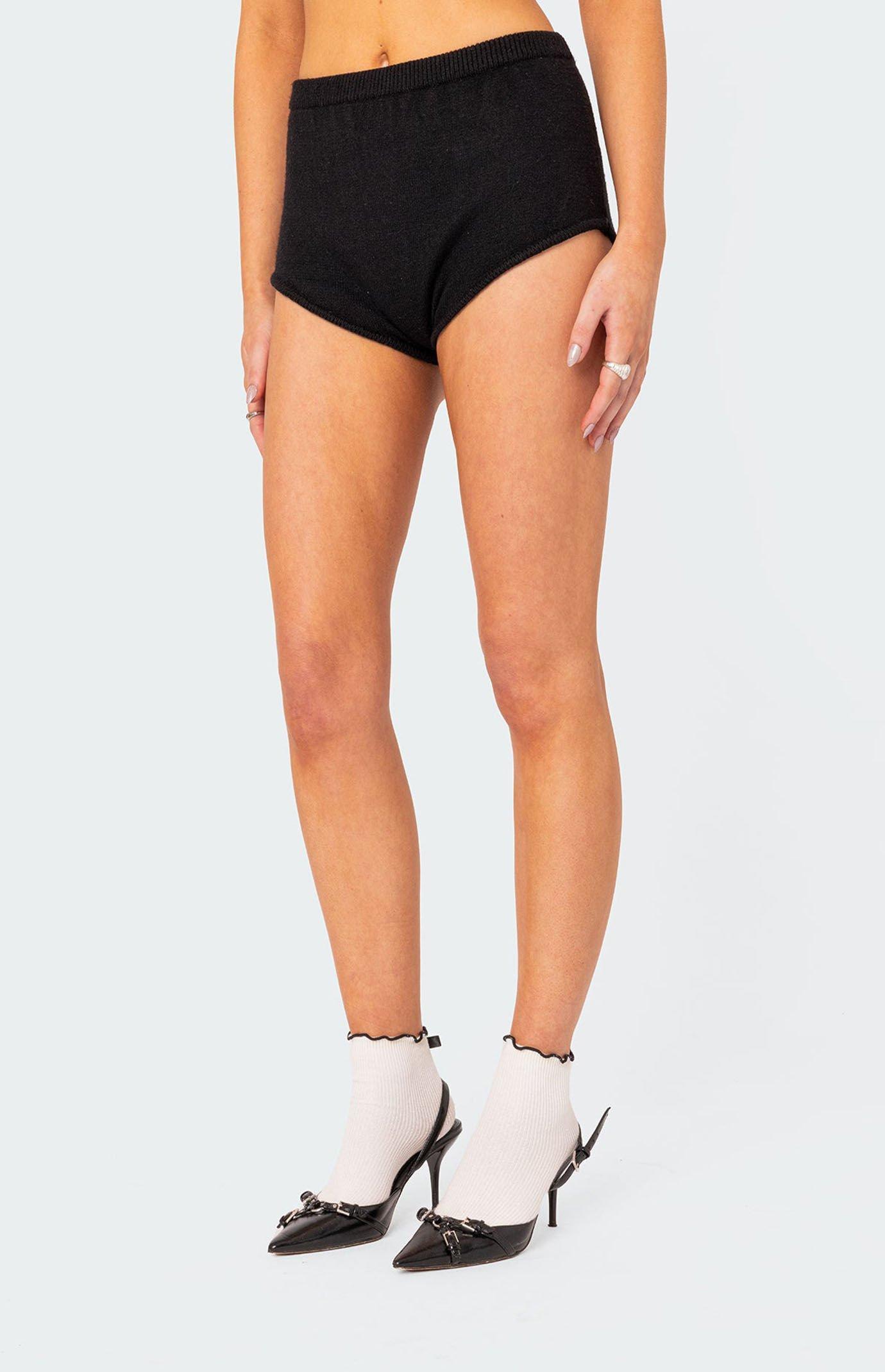 Edikted Women's Comfort Club Knit Micro Shorts Product Image