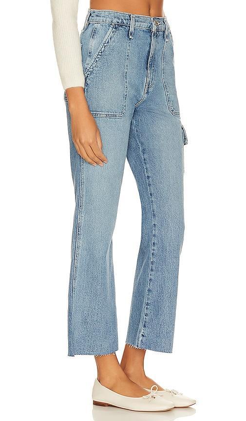 Hudson Jeans Faye Ultrahigh Waist Raw Hem Ankle Bootcut Utility Jeans Product Image