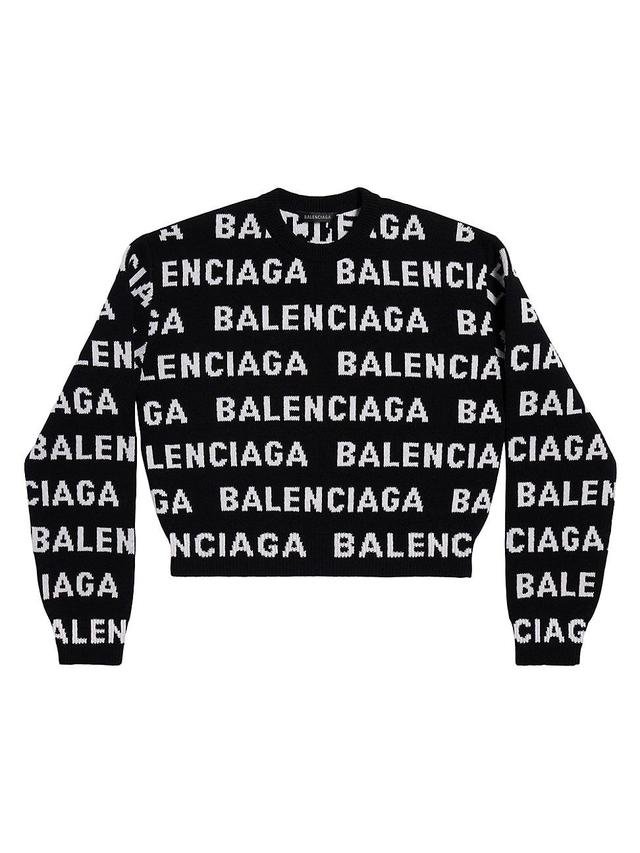 Cropped Horizontal Logo Wool Sweater Product Image