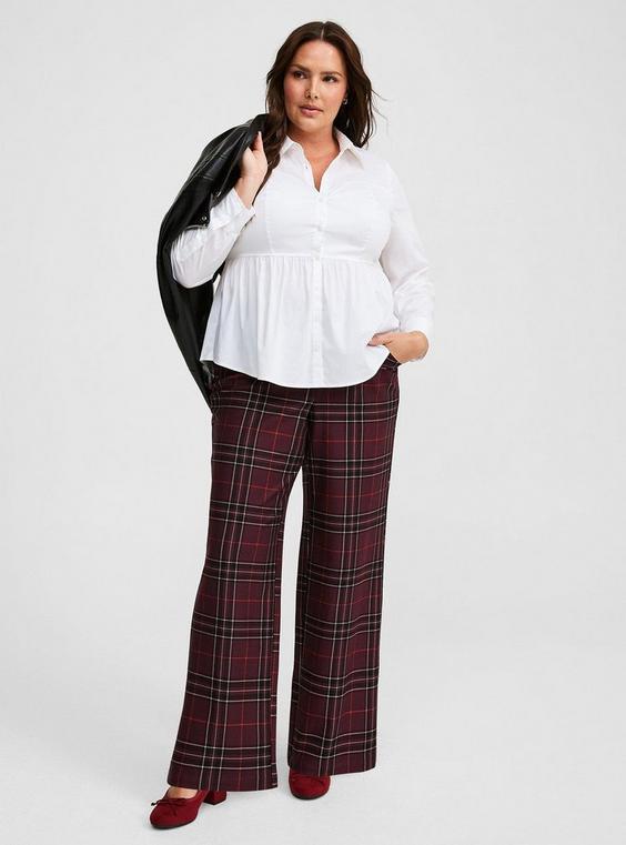 High-Rise Wide-Leg Pull On Pixie Wide Leg Luxe Ponte Pant product image