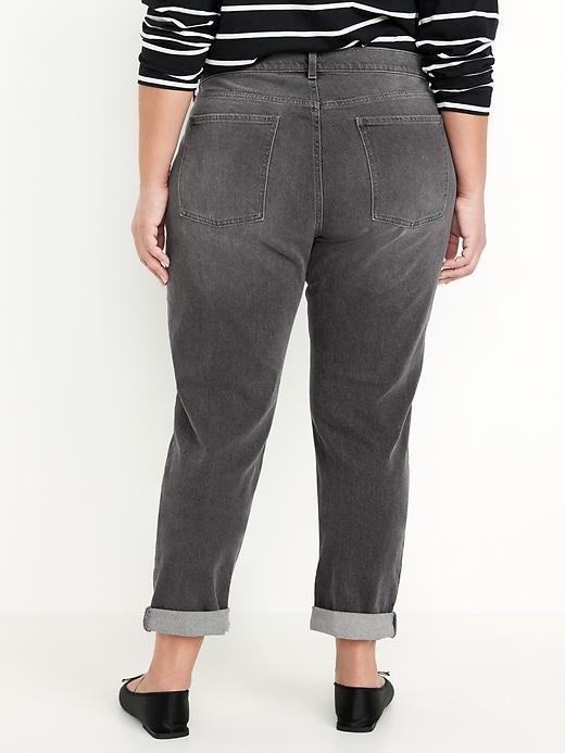 Mid-Rise Wow Boyfriend Straight Jeans Product Image