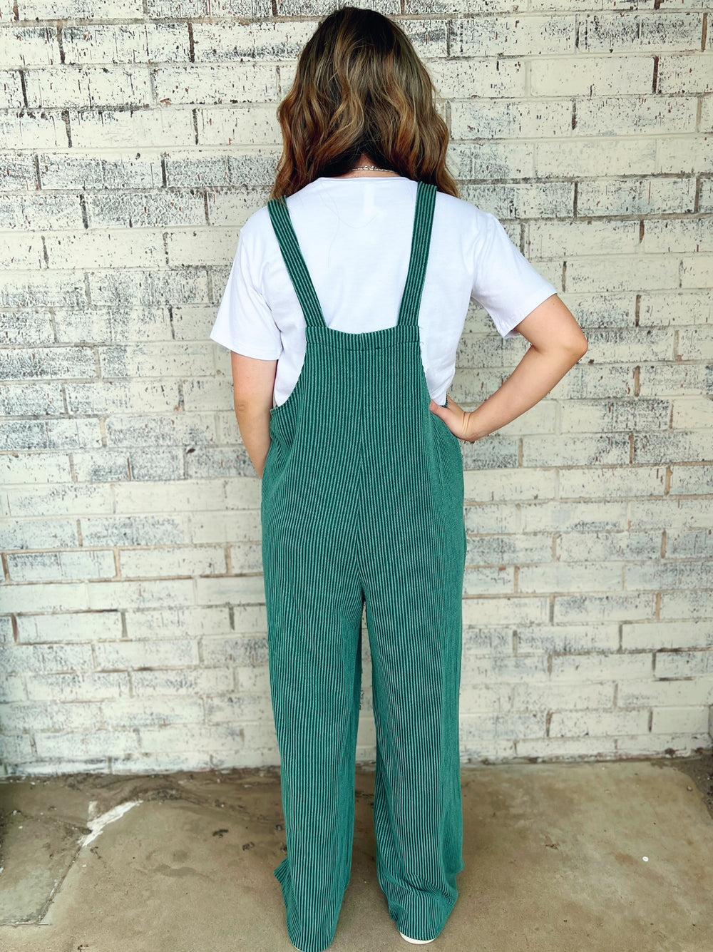 Sleeveless Ribbed Jumpsuit - 2 Colors Product Image