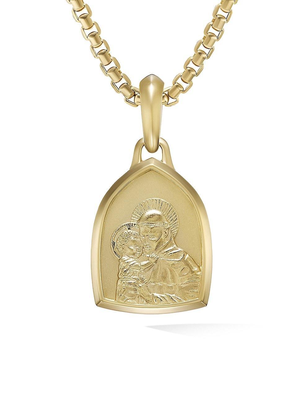 Mens St. Anthony Amulet in 18K Yellow Gold Product Image