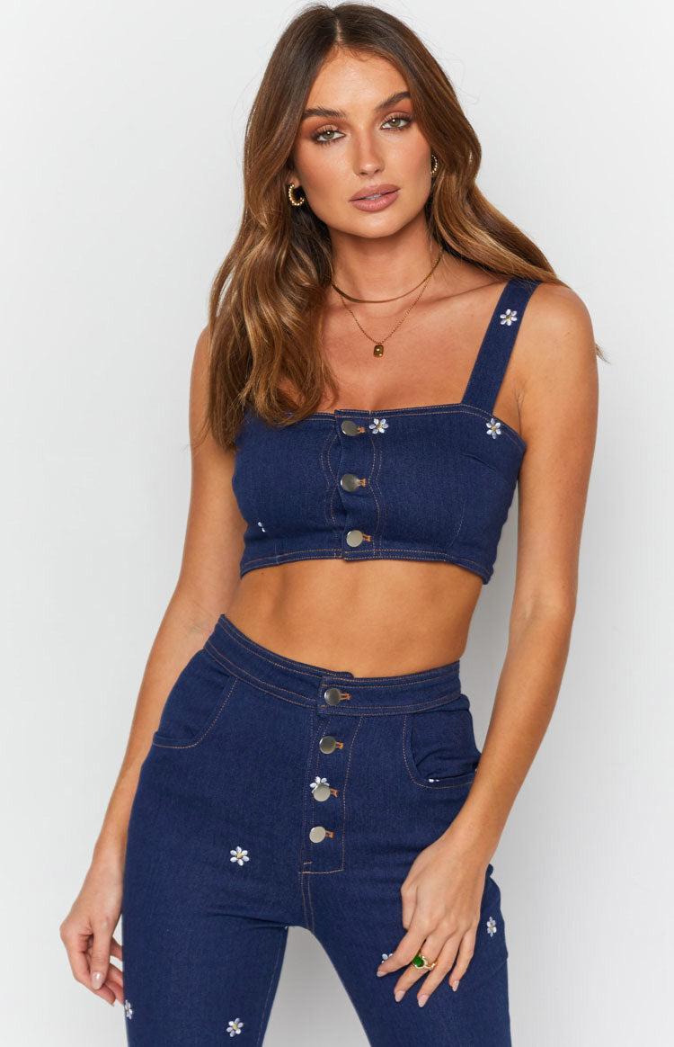 Stella Crop Top Indigo product image