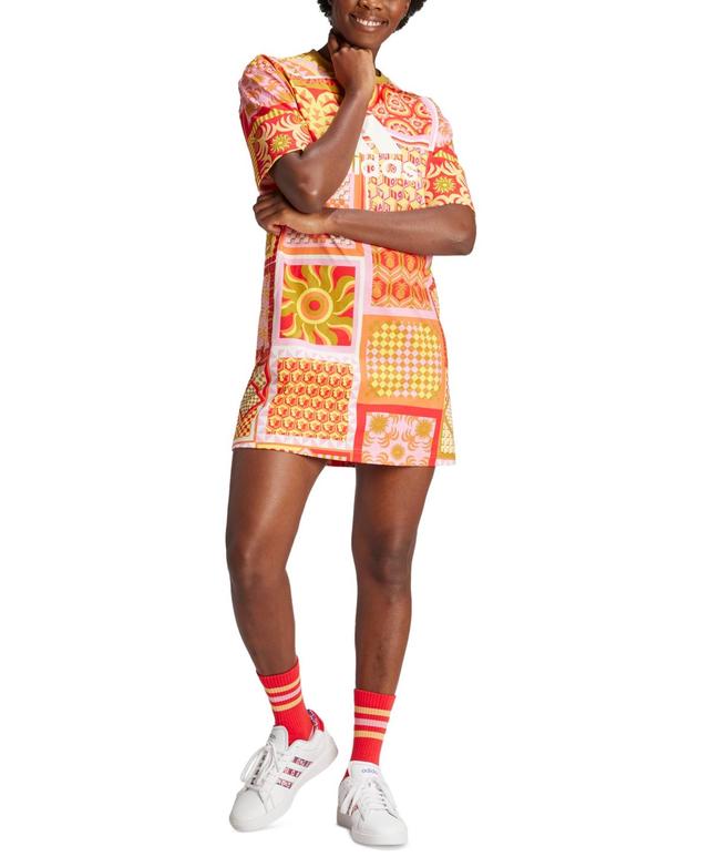 adidas Farm Dress (Victory Gold/Semi Pink) Women's Clothing Product Image