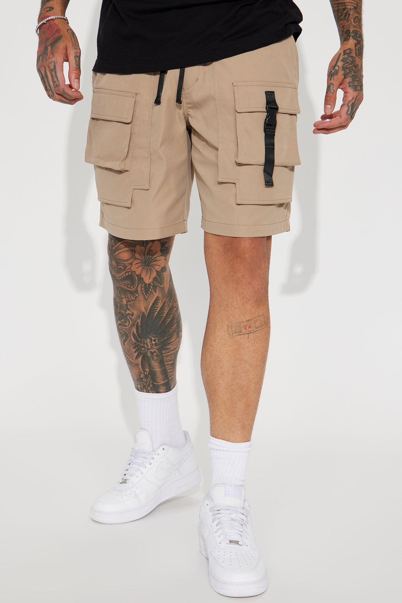 All Cap Utility Nylon Cargo Shorts - Taupe Product Image