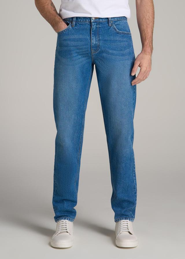 Milo RELAXED TAPERED FIT Jeans for Tall Men in Classic Mid Blue Male Product Image