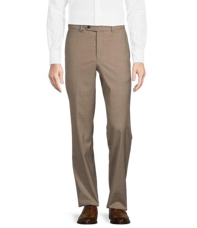 Cremieux Modern Fit Flat Front Sharkskin Pattern Dress Pants Product Image