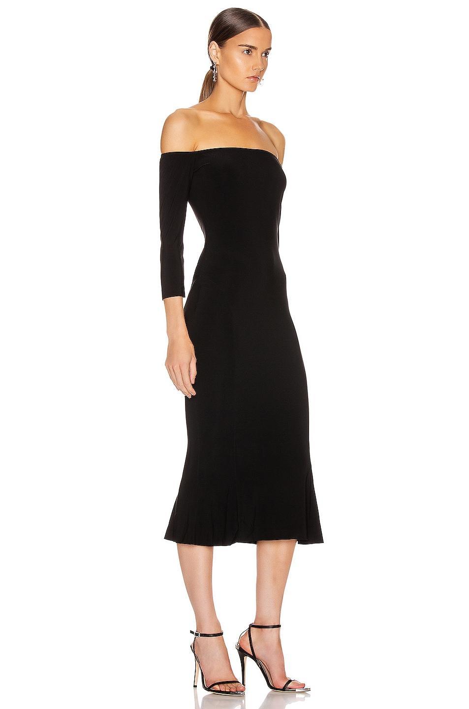 Womens Off-The-Shoulder Fishtail Midi-Dress Product Image