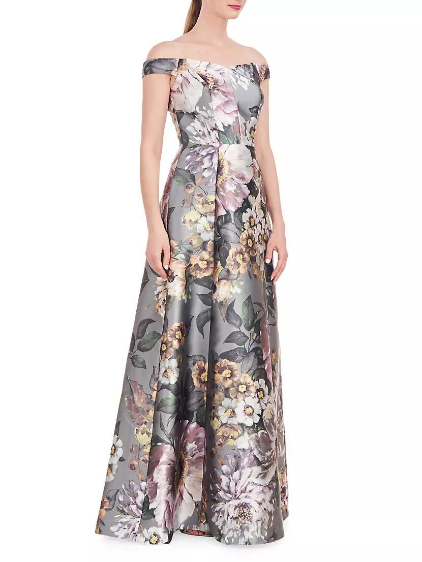 Garland Floral Off-the-Shoulder Gown Product Image