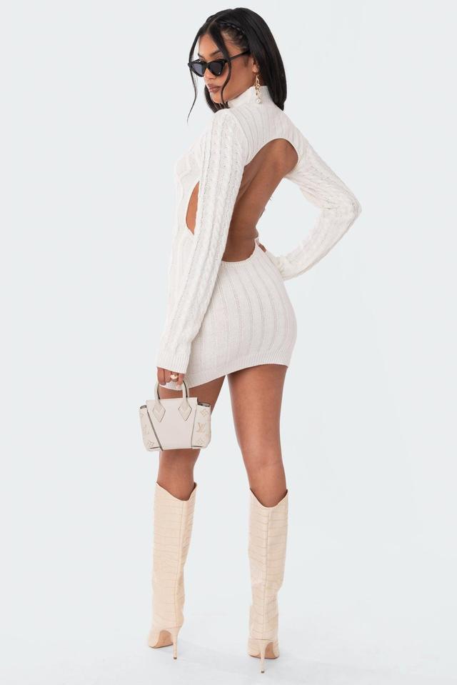 Cable Knit Open Back Dress Product Image