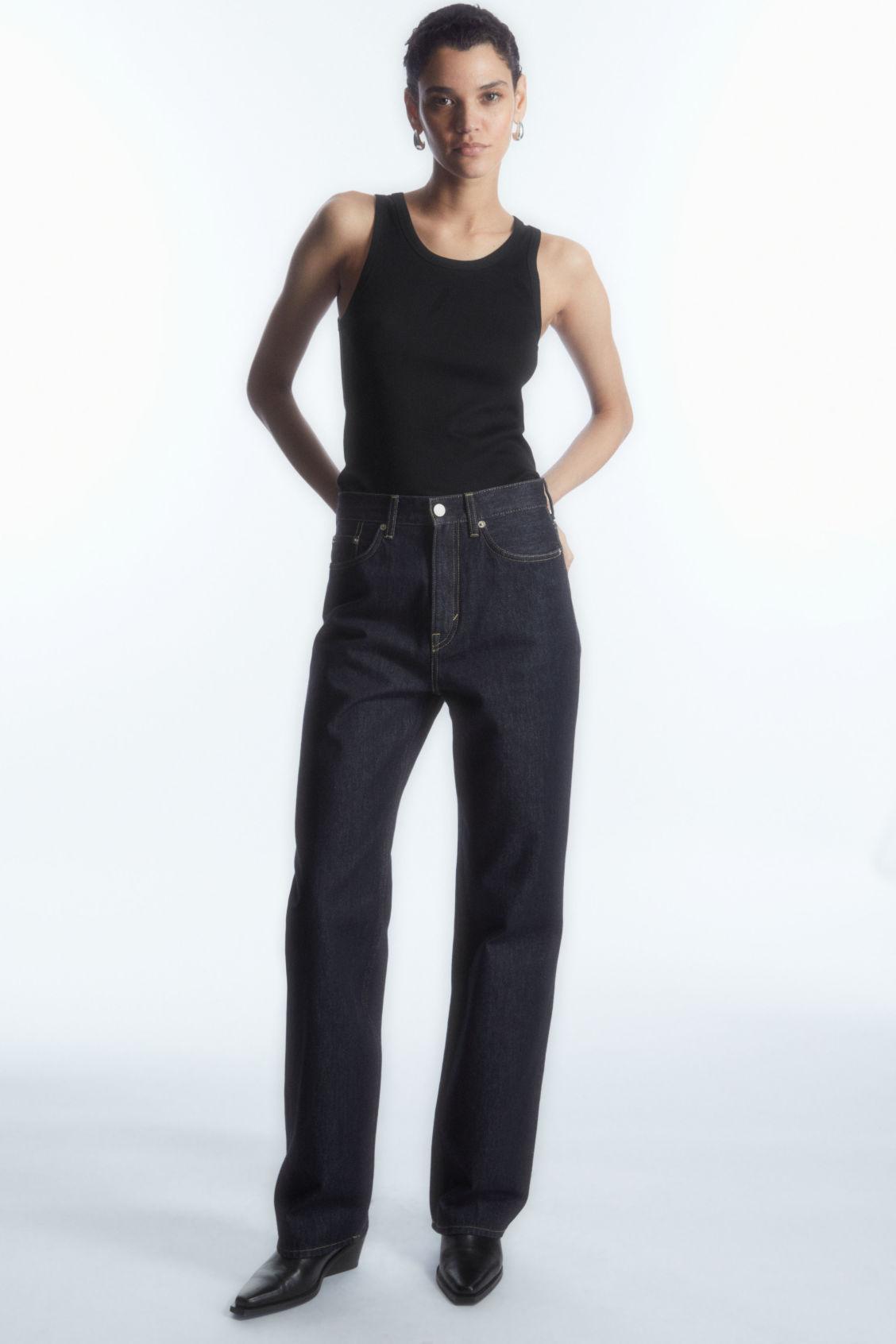 HIGH-RISE STRAIGHT-LEG JEANS Product Image