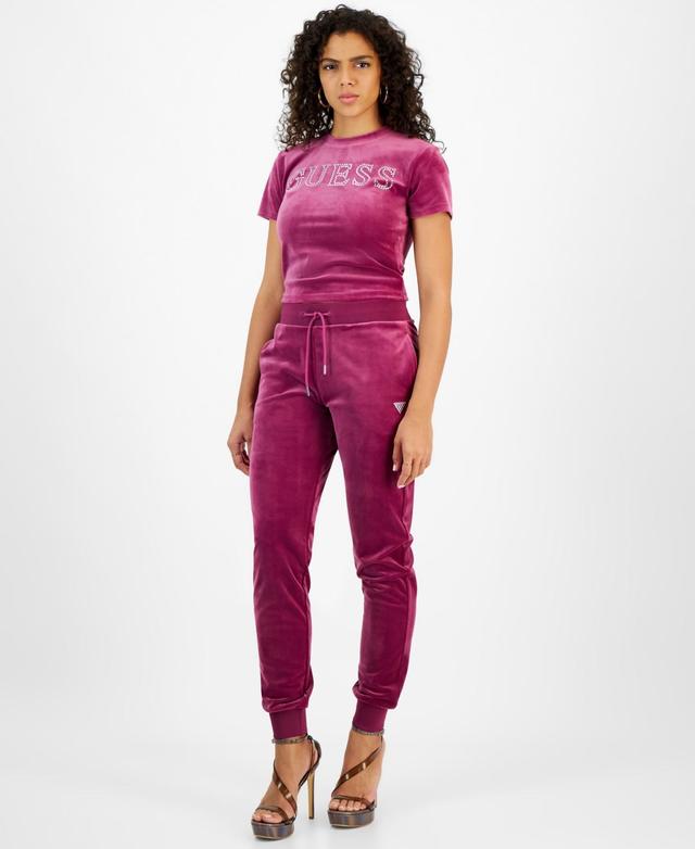 Guess Womens Couture High-Rise Pull-On Jogger Pants Product Image